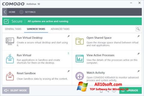 Скріншот Comodo Antivirus для Windows 10