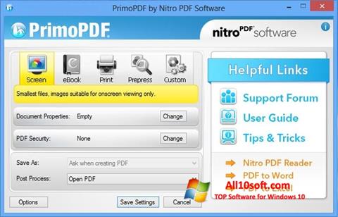 Скріншот PrimoPDF для Windows 10