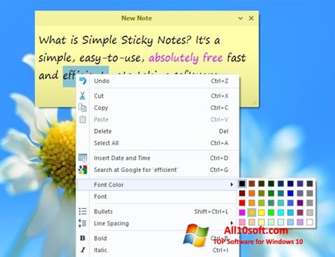Скріншот Simple Sticky Notes для Windows 10