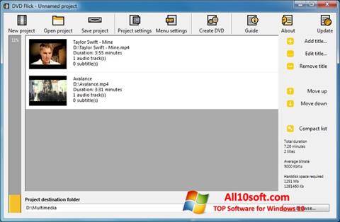 Скріншот DVD Flick для Windows 10
