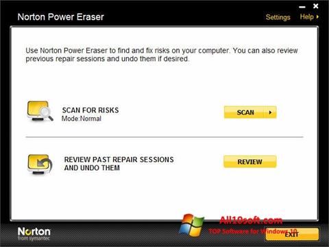 Скріншот Norton Power Eraser для Windows 10