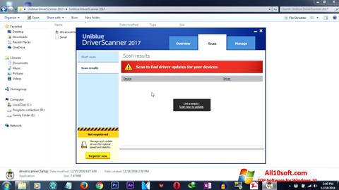 Скріншот DriverScanner для Windows 10