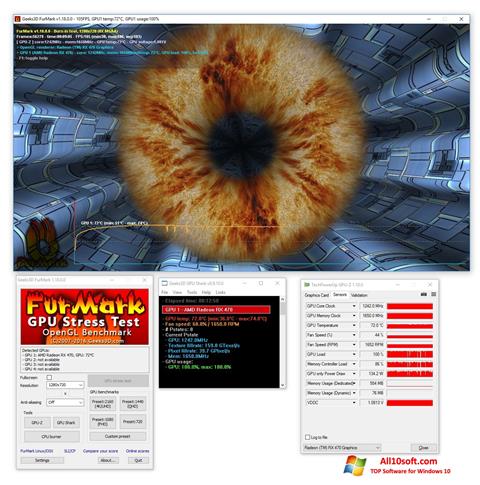 Скріншот FurMark для Windows 10