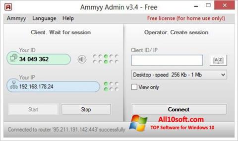 Скріншот Ammyy Admin для Windows 10