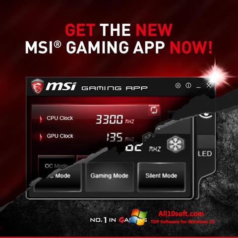 Скріншот MSI Gaming App для Windows 10