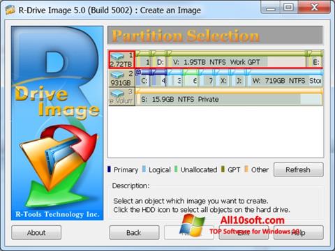 Скріншот R-Drive Image для Windows 10