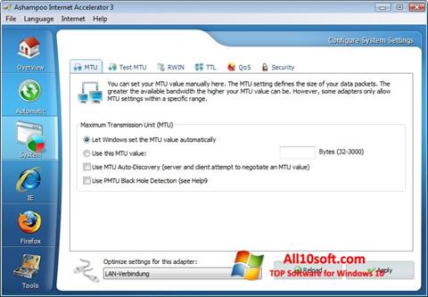 Скріншот Ashampoo Internet Accelerator для Windows 10