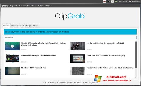 Скріншот ClipGrab для Windows 10