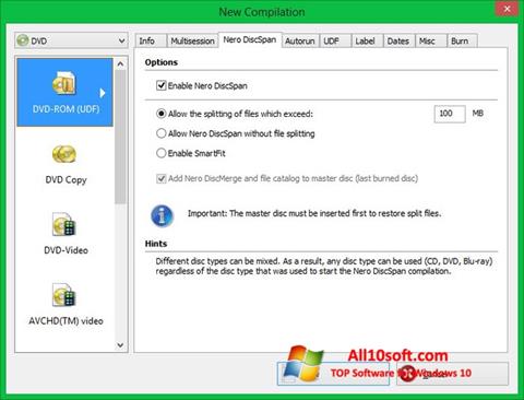 Скріншот Nero Image Drive для Windows 10