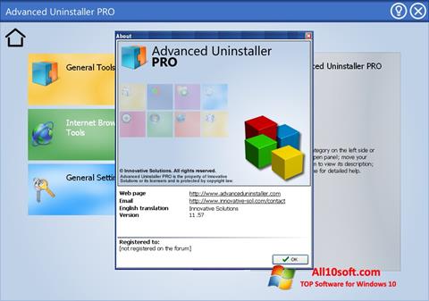 Скріншот Advanced Uninstaller PRO для Windows 10