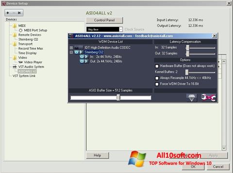 Скріншот ASIO4ALL для Windows 10