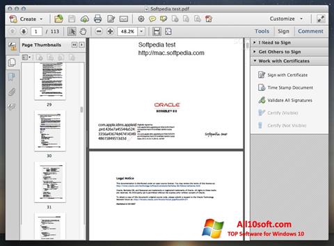 Скріншот Adobe Acrobat для Windows 10