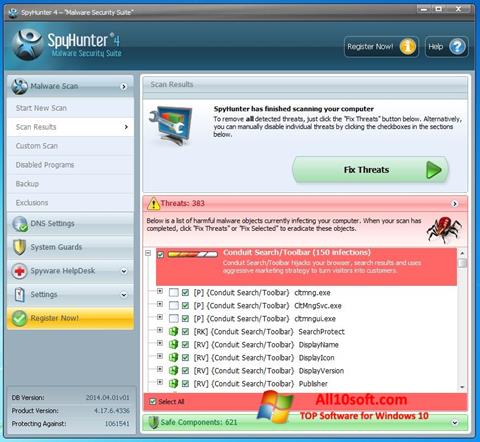 Скріншот SpyHunter для Windows 10