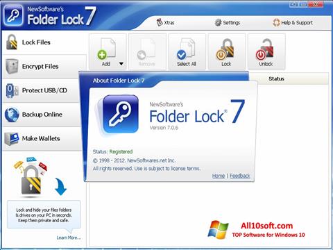 Скріншот Folder Lock для Windows 10
