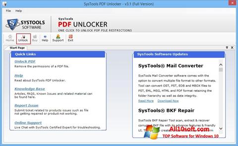 Скріншот PDF Unlocker для Windows 10