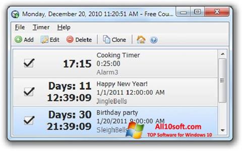 Скріншот Free Countdown Timer для Windows 10
