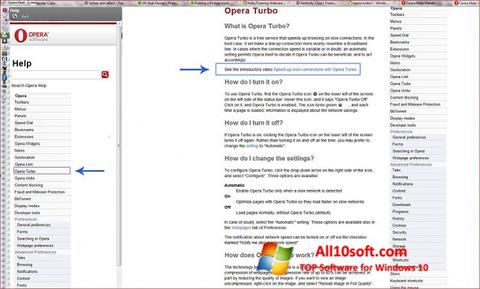 Скріншот Opera Turbo для Windows 10