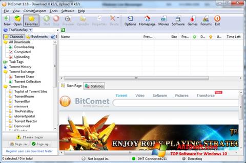 Скріншот BitComet для Windows 10
