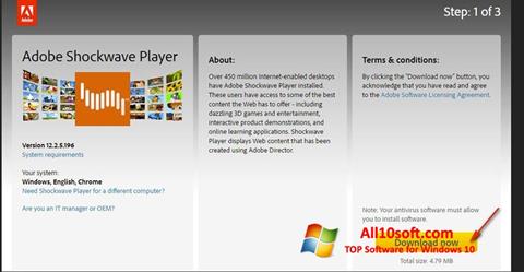 Скріншот Adobe Shockwave Player для Windows 10