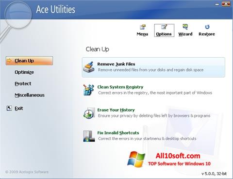Скріншот Ace Utilities для Windows 10