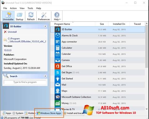 Скріншот Uninstall Tool для Windows 10
