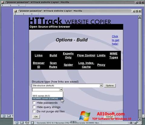 Скріншот HTTrack Website Copier для Windows 10