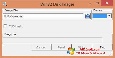 Скріншот Win32 Disk Imager для Windows 10