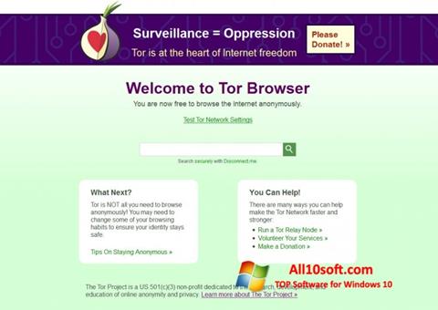 Скріншот Tor для Windows 10
