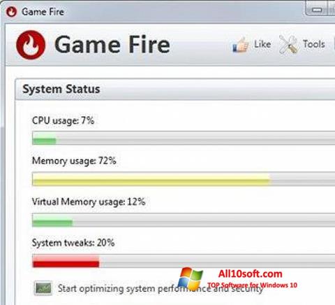 Скріншот Game Fire для Windows 10