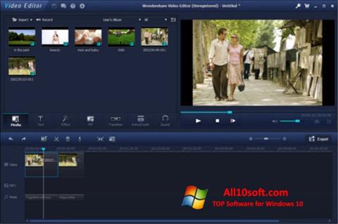 Скріншот Wondershare Video Editor для Windows 10