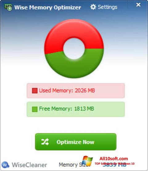 Скріншот Wise Memory Optimizer для Windows 10