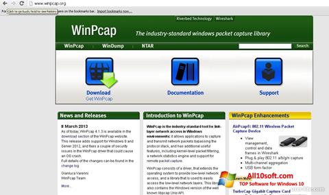 Скріншот WinPcap для Windows 10