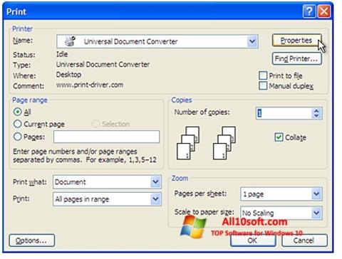 Скріншот Universal Document Converter для Windows 10