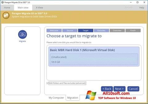 Скріншот Paragon Migrate OS to SSD для Windows 10