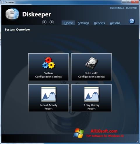 Скріншот Diskeeper для Windows 10