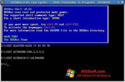Скріншот DOSBox для Windows 10