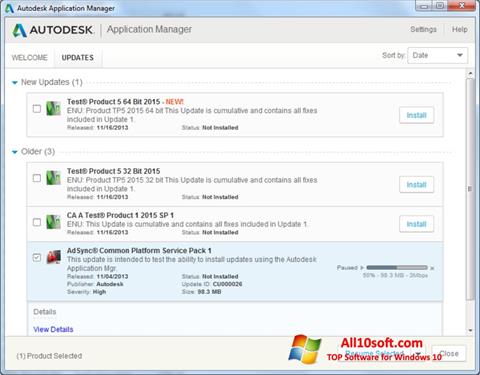Скріншот Autodesk Application Manager для Windows 10