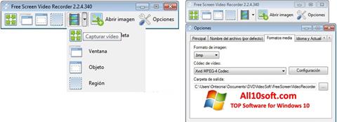 Скріншот Free Screen Video Recorder для Windows 10