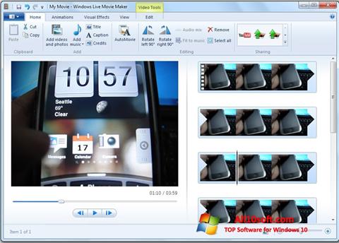 Скріншот Windows Live Movie Maker для Windows 10