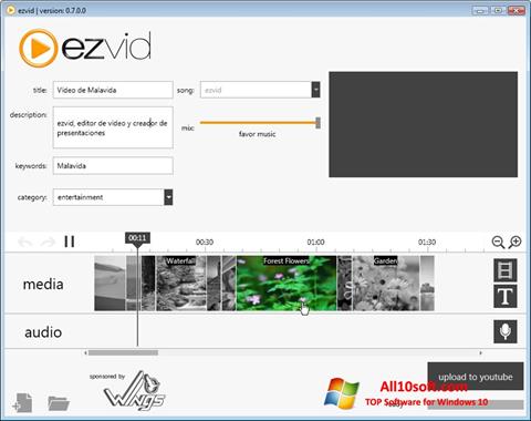 Скріншот Ezvid для Windows 10