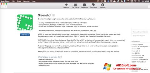 Скріншот Greenshot для Windows 10