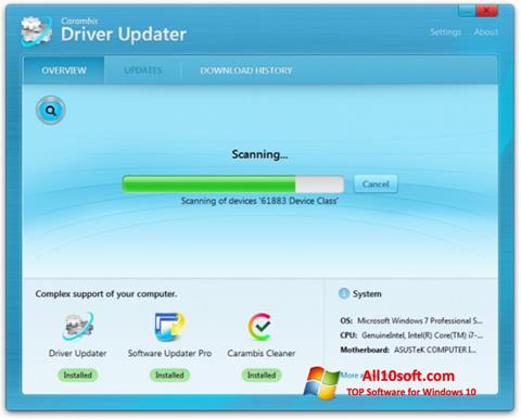 Скріншот Carambis Driver Updater для Windows 10
