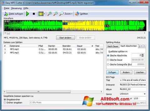 Скріншот MP3 Cutter для Windows 10