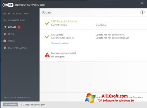 Скріншот ESET Endpoint Antivirus для Windows 10