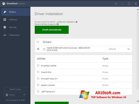 Скріншот DriverPack Solution для Windows 10
