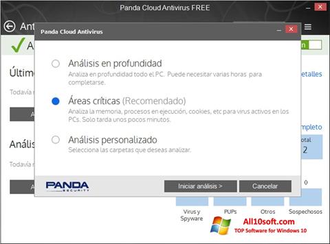 Скріншот Panda Cloud для Windows 10