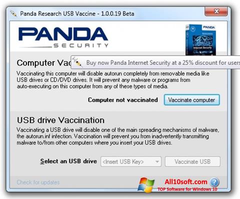 Скріншот Panda USB Vaccine для Windows 10