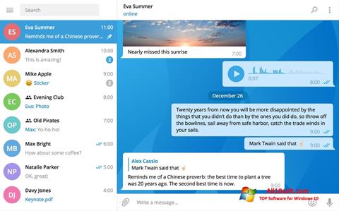 Скріншот Telegram Desktop для Windows 10
