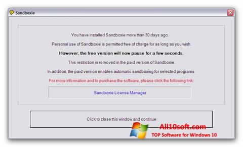 Скріншот Sandboxie для Windows 10