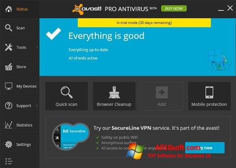 Скріншот Avast! Pro Antivirus для Windows 10